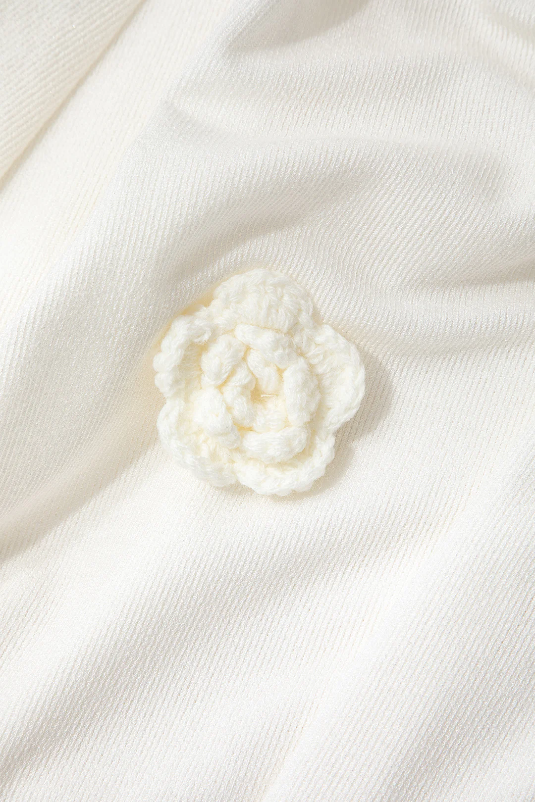 Knit 3D Flower Decor Sleeveless Dress - Image 4
