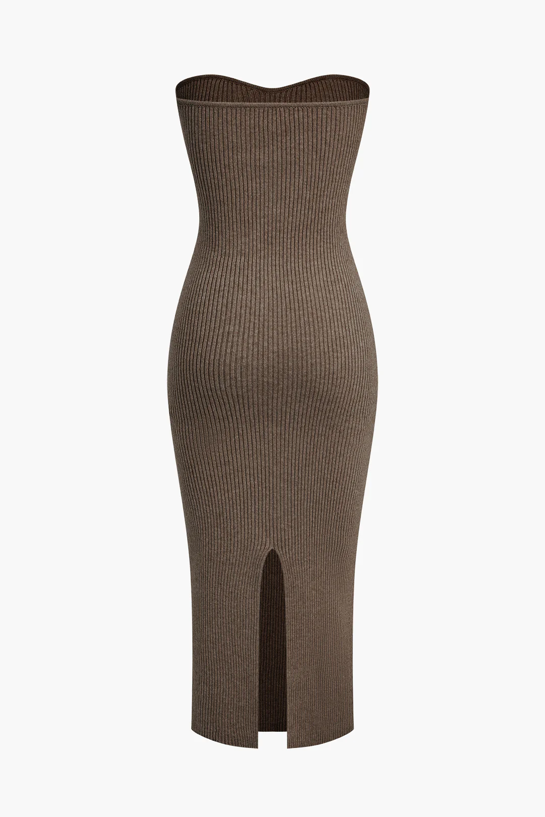 Ribbed Knit Strapless Midi Dress And Bolero Set - Image 21