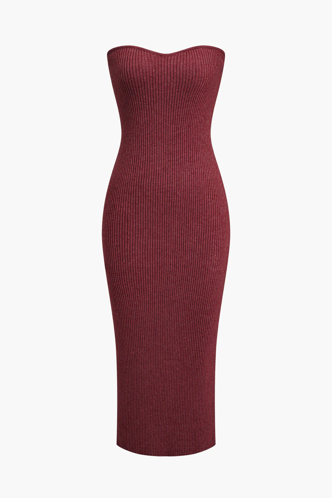 Ribbed Knit Strapless Midi Dress And Bolero Set - Image 4