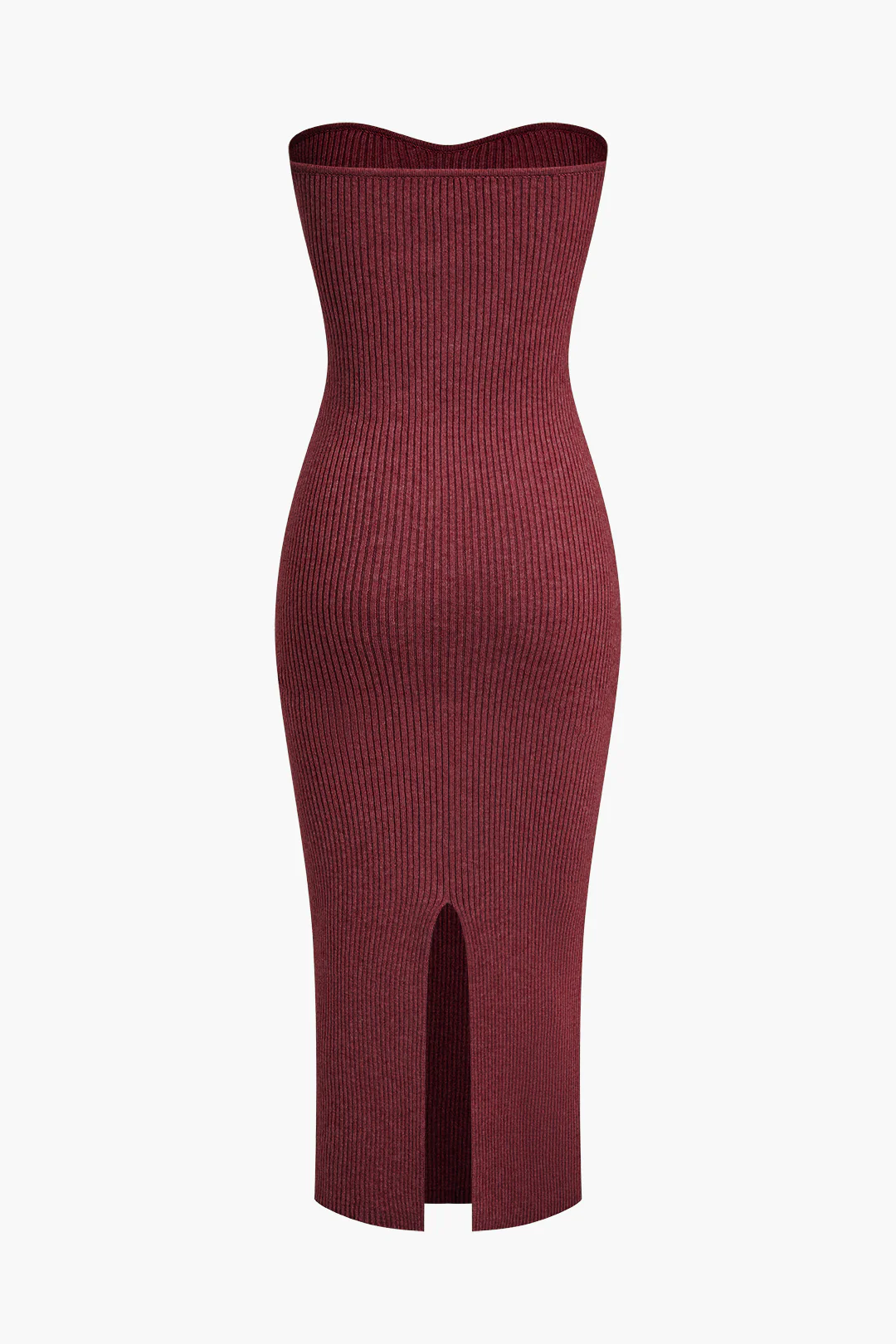 Ribbed Knit Strapless Midi Dress And Bolero Set - Image 5
