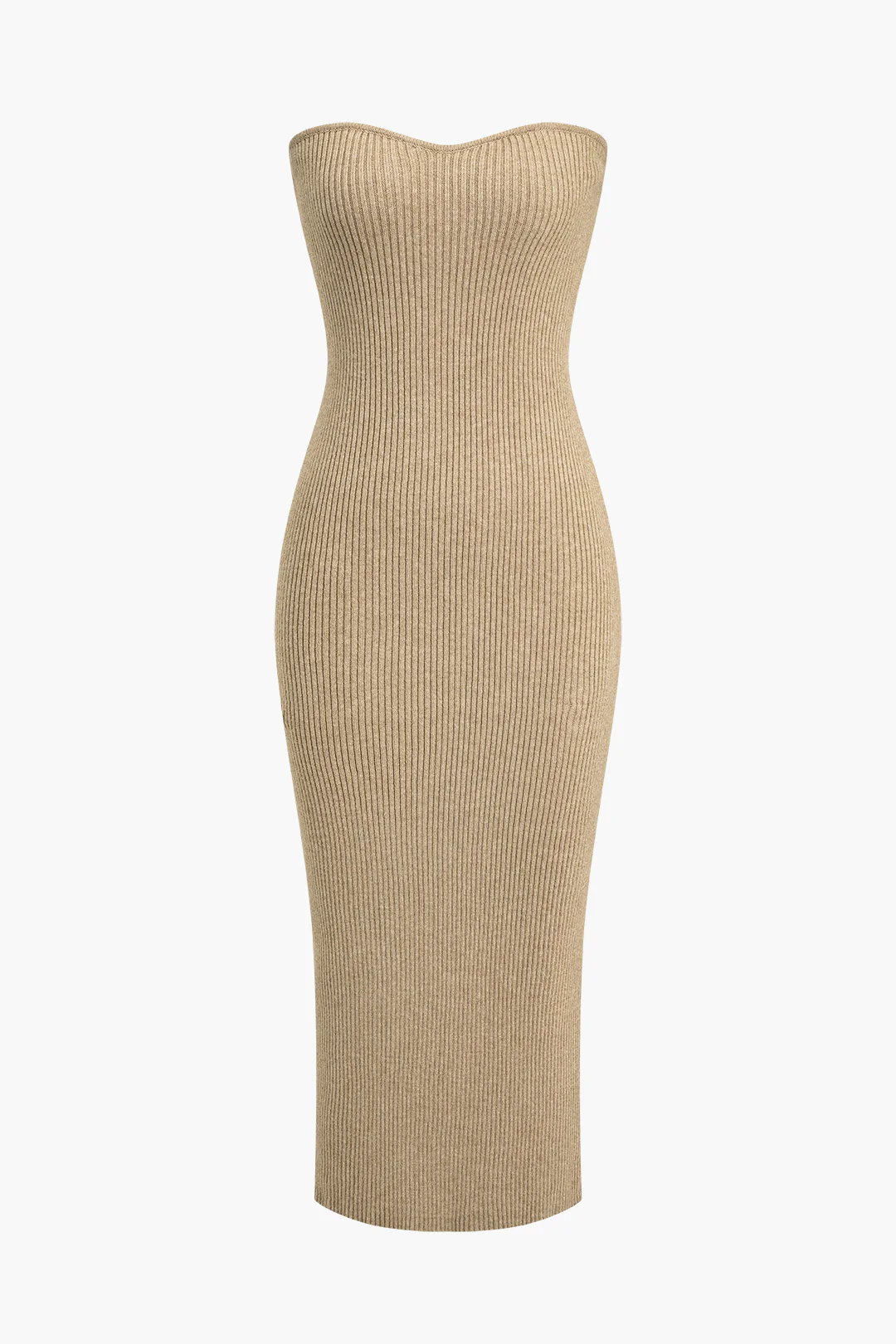 Ribbed Knit Strapless Midi Dress And Bolero Set - Image 8
