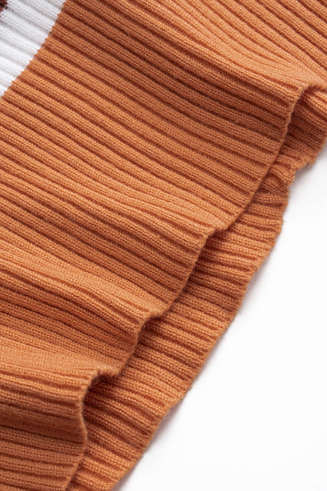Knit Striped Round Neck Short Sleeve Dress - Image 4