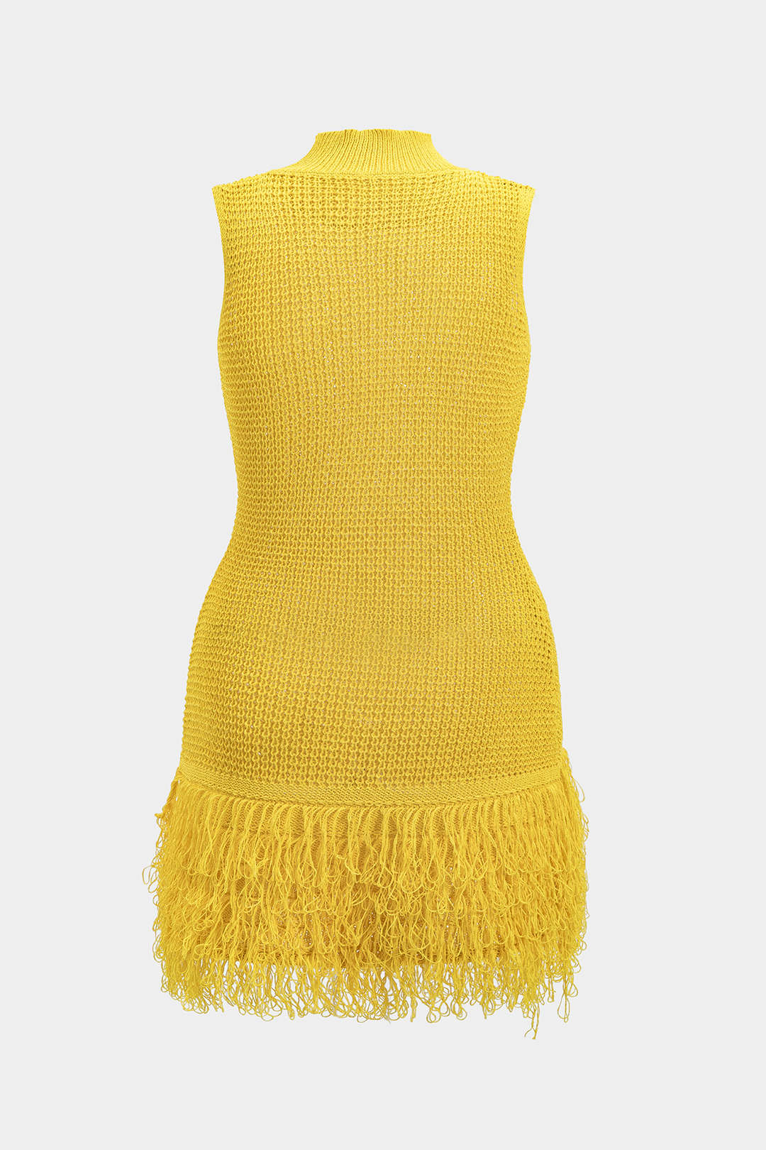 Plus Size Knit Fringe Sleeveless Dress - Image 2