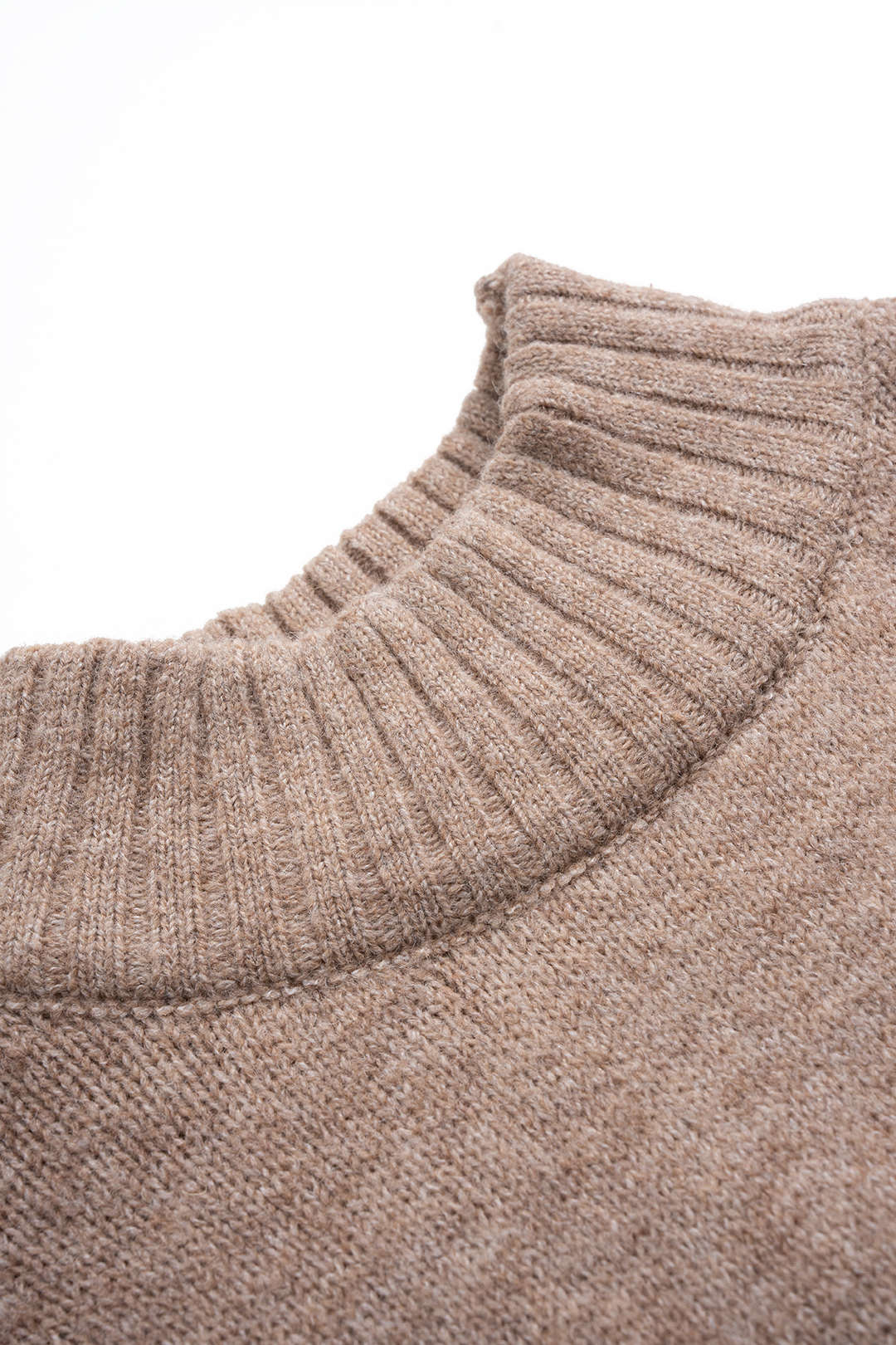 Knit Fringe Mock Neck Long Sleeve Dress - Image 2