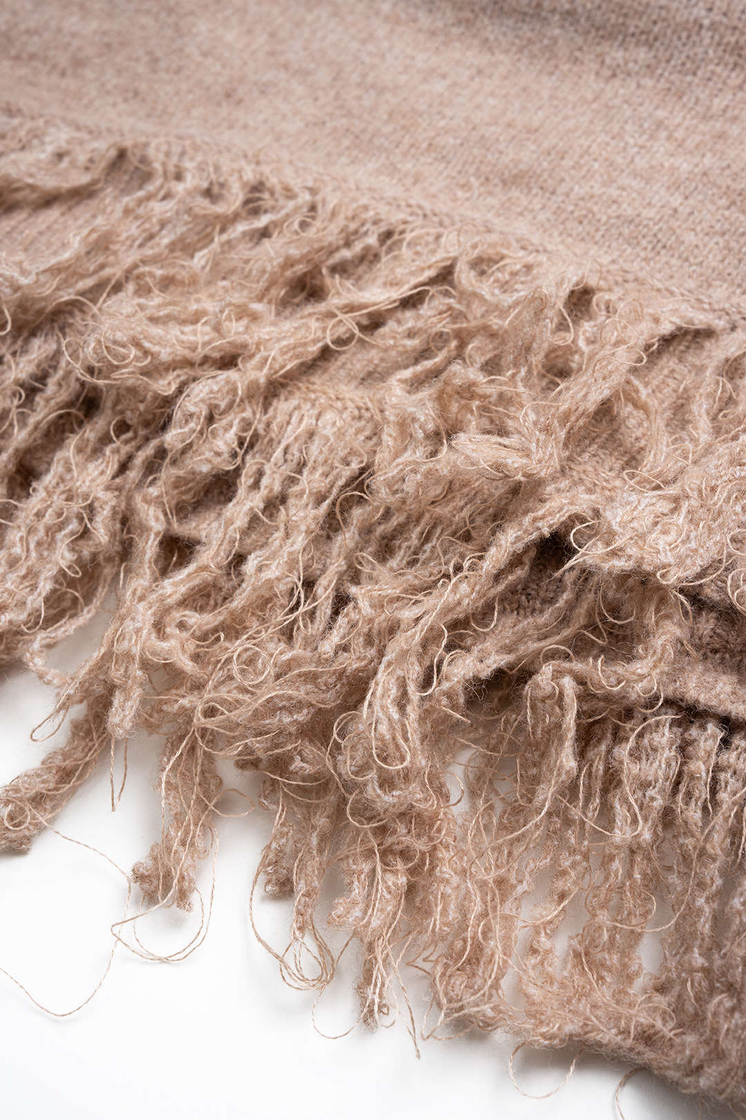 Knit Fringe Mock Neck Long Sleeve Dress - Image 4