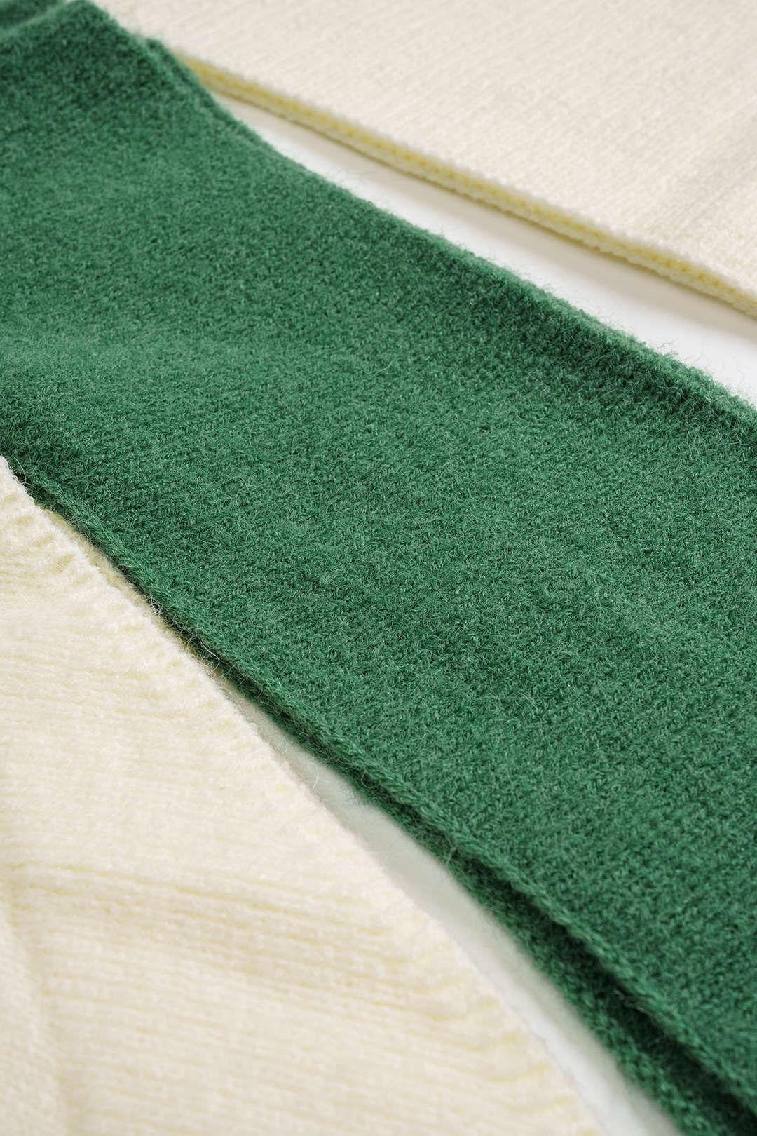 Knit Contrast Polo Collar Short Sleeve Dress - Image 4