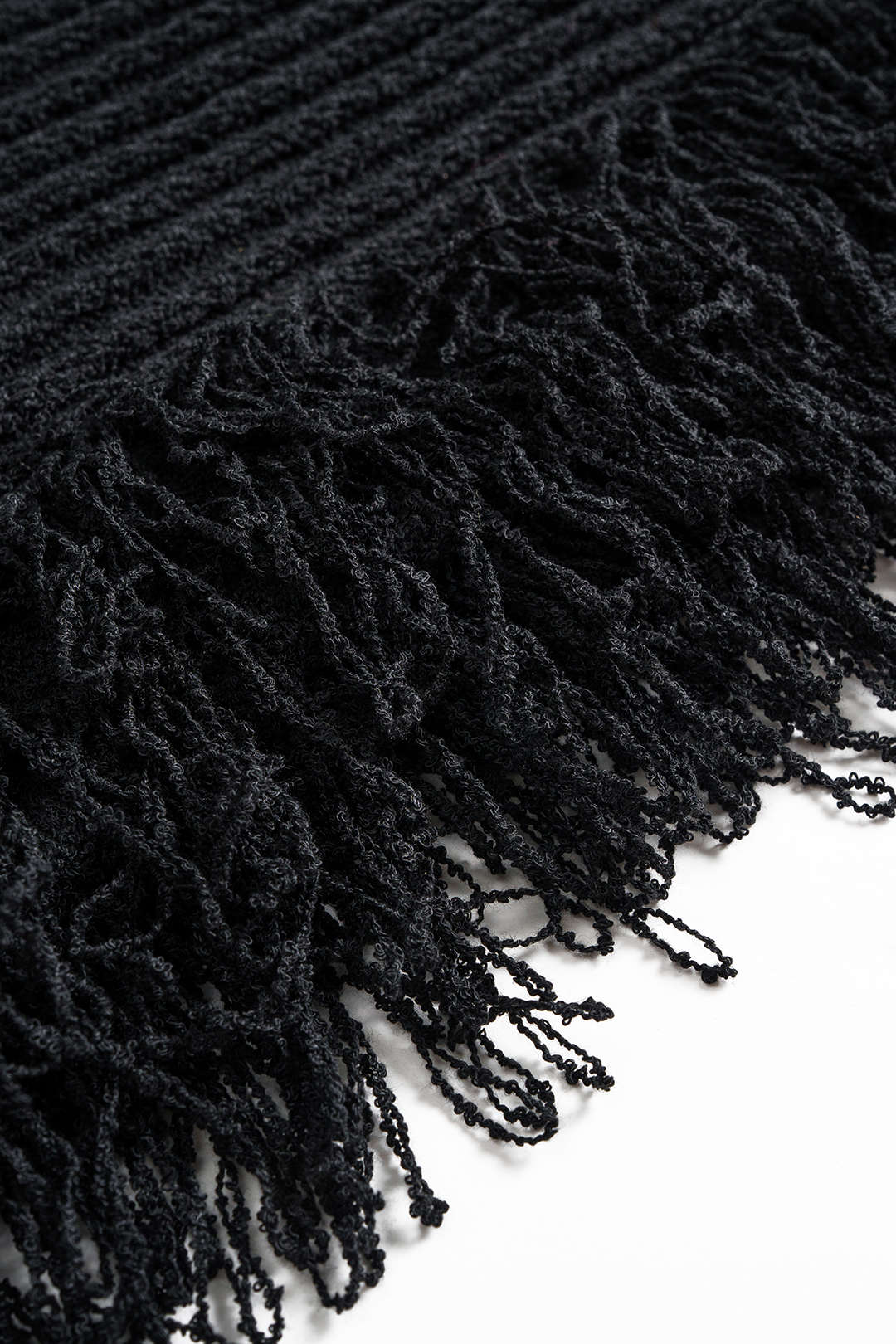 Knit Texture Fringe Sleeveless Dress - Image 3