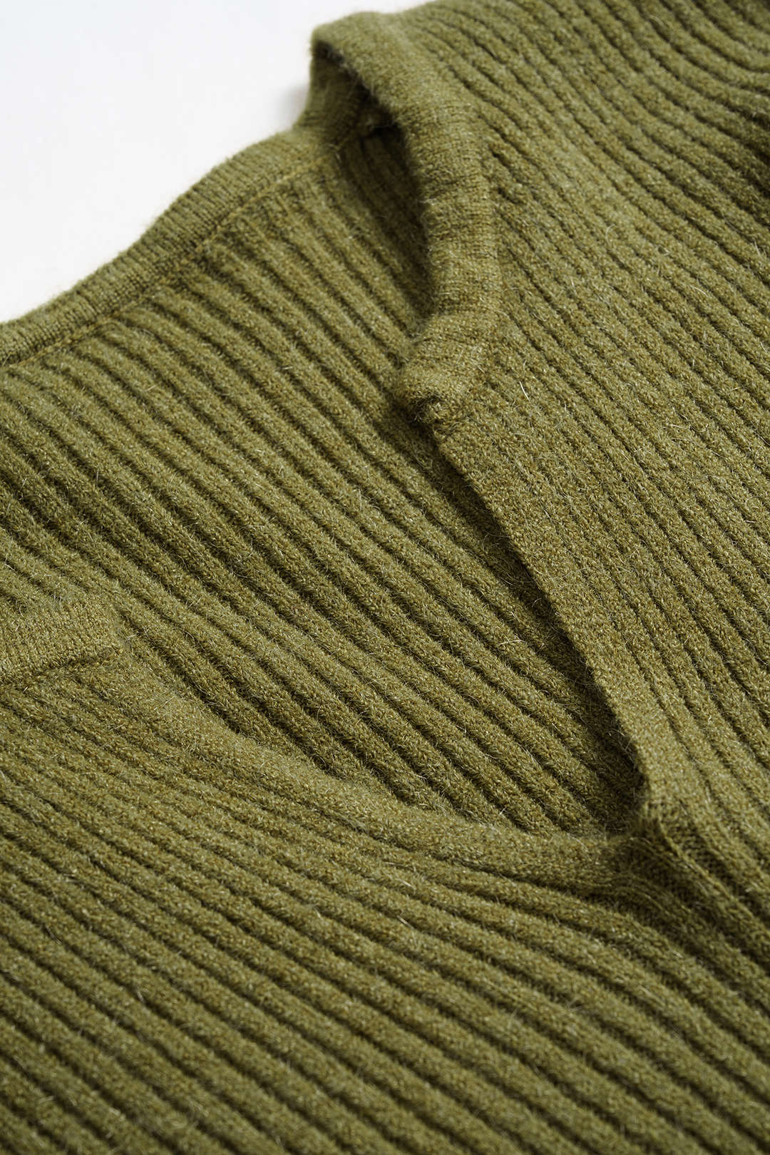 Knit Solid V-Neck Bell Long Sleeve Dress - Image 7