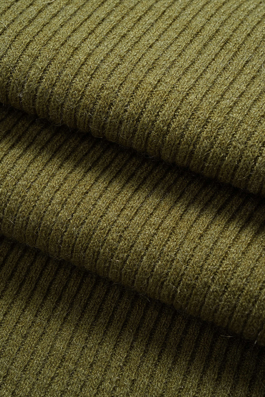 Knit Solid V-Neck Bell Long Sleeve Dress - Image 8