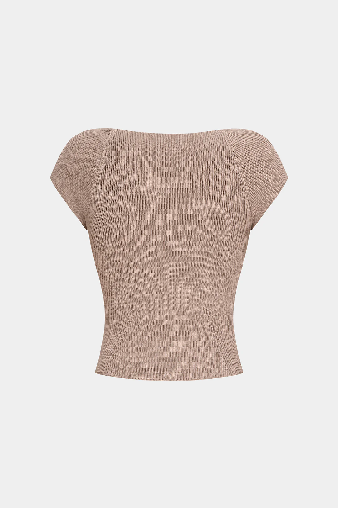 Knit Basic Short-Sleeve Top - Image 2