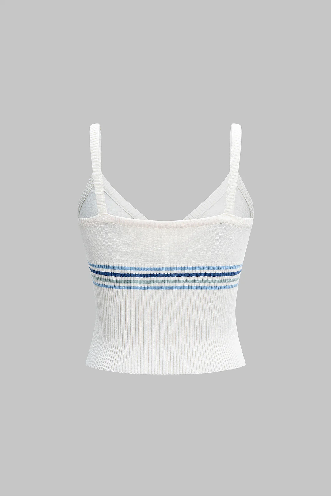 Knit Contrast Cami Top - Image 2