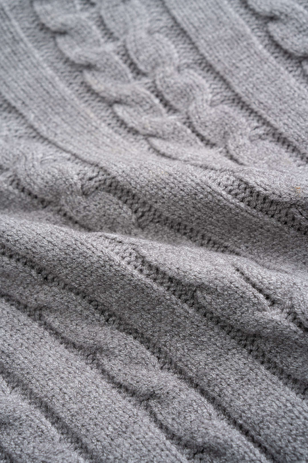 Cable Knit Zipper Hooded Cardigan - Image 4