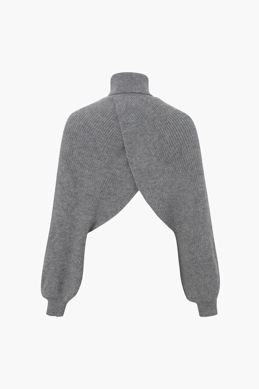 Batwing Sleeve Turtleneck Crop Sweater - Image 7