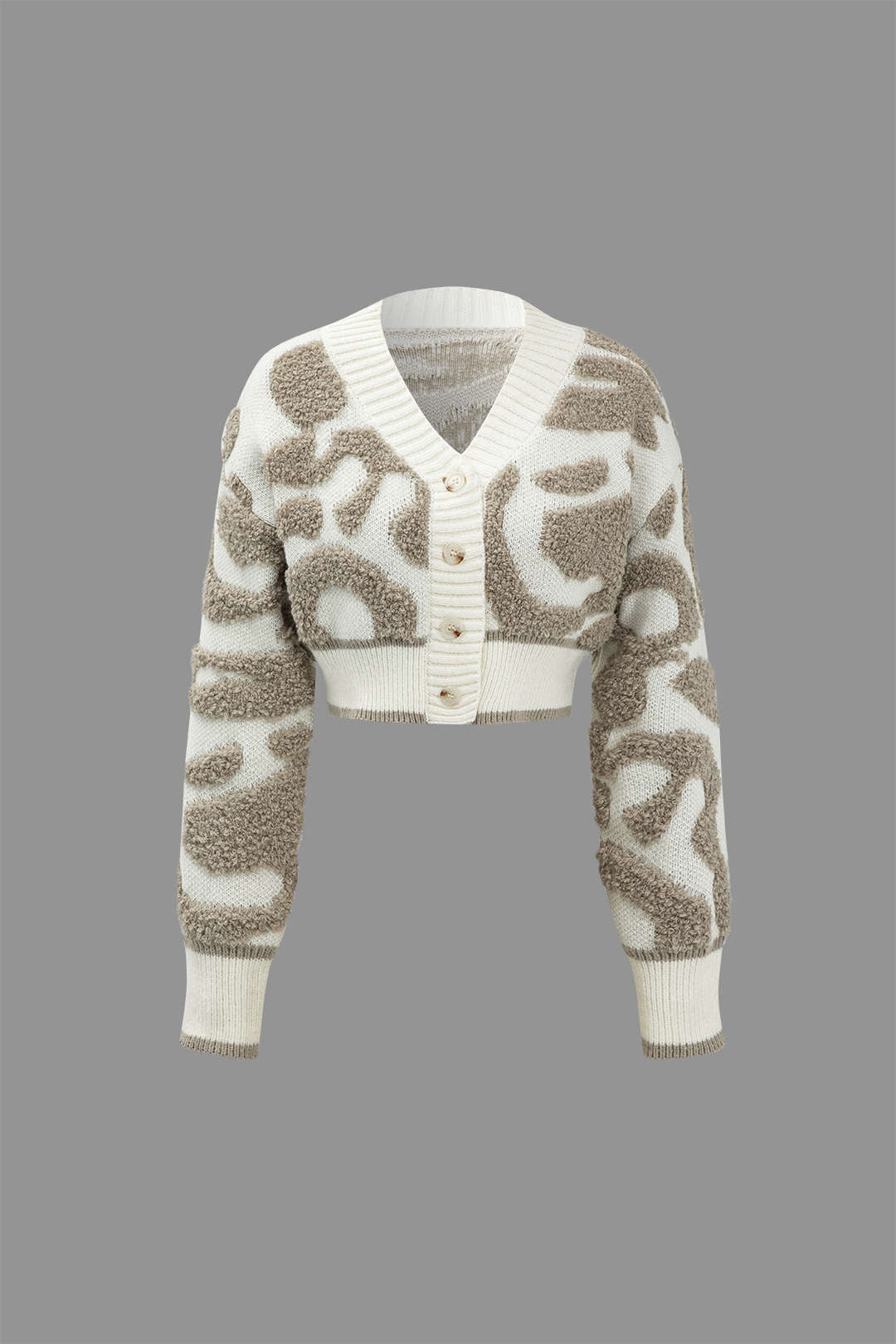 Colorblock V-neck Knit Button Up Cardigan - Image 13