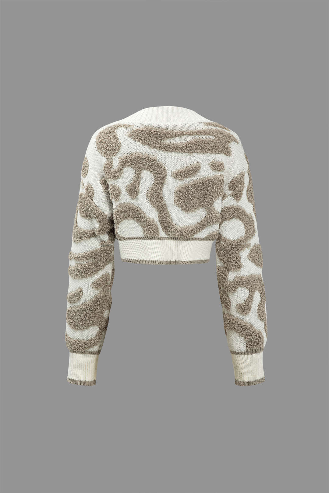 Colorblock V-neck Knit Button Up Cardigan - Image 14
