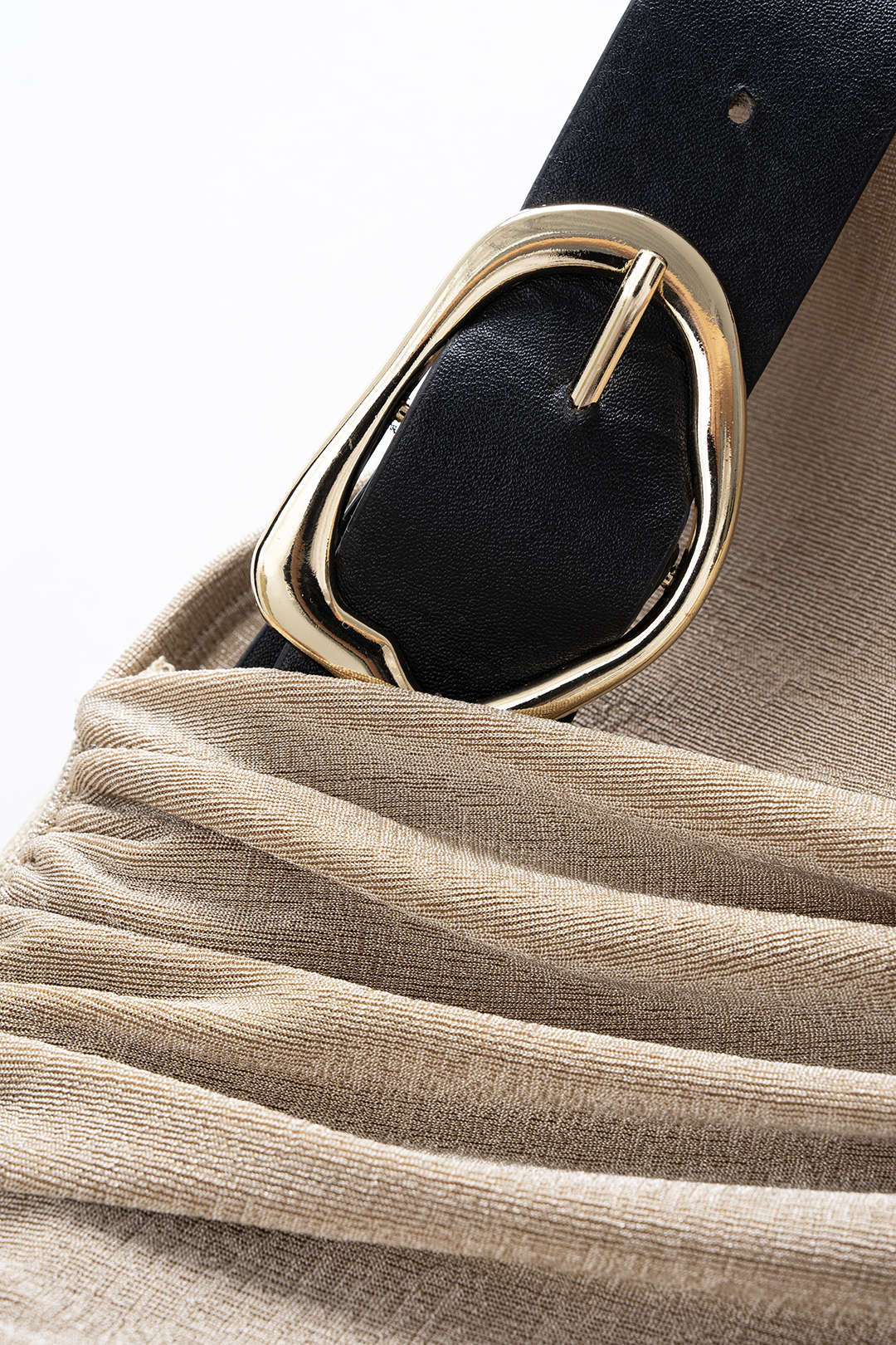 Ruched Belted Tube Top - Image 3