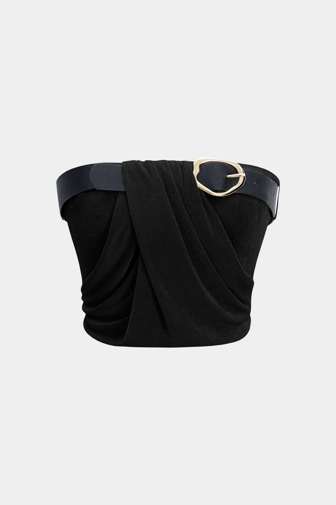Ruched Belted Tube Top - Image 9