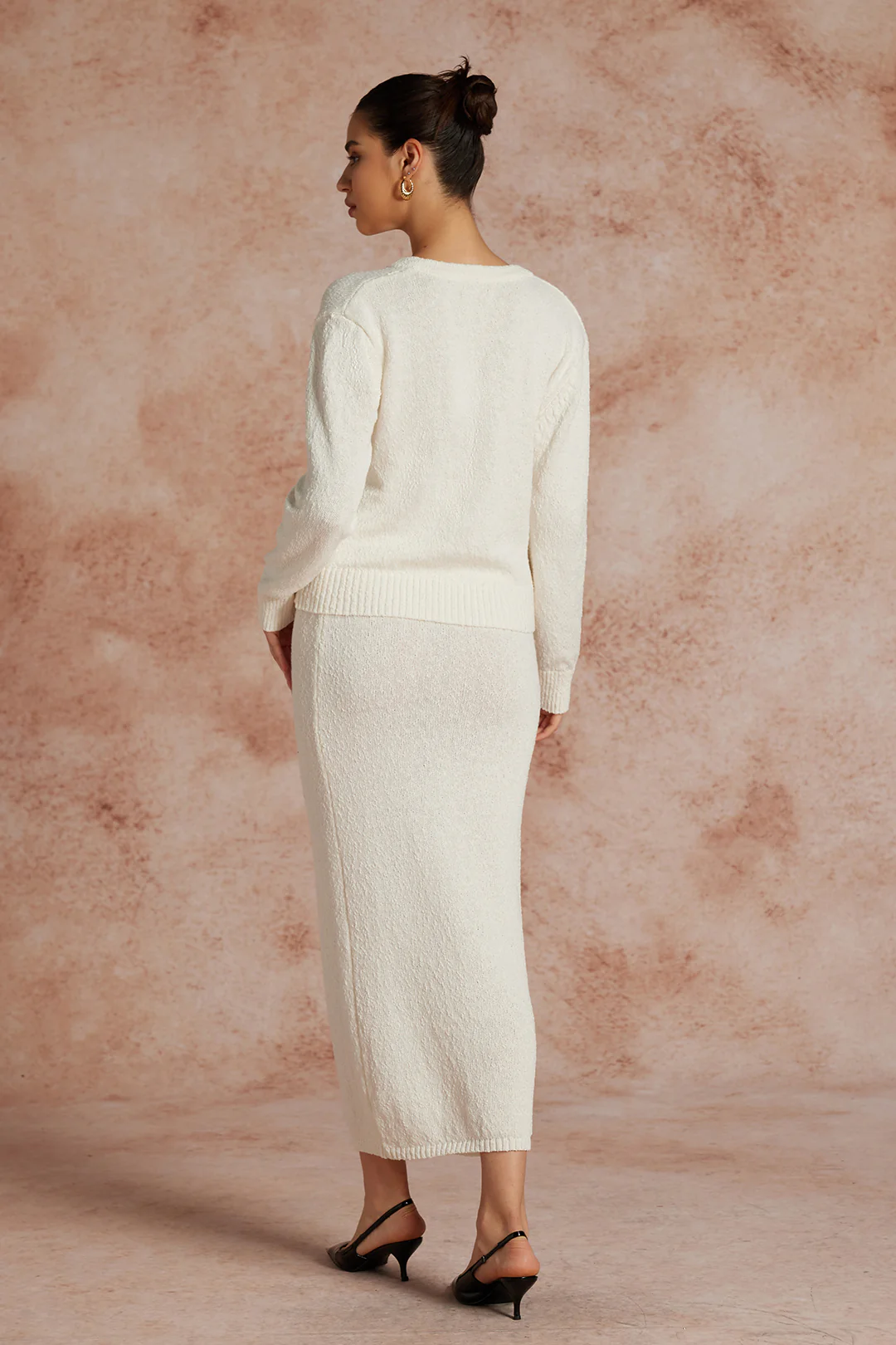 Knit Texture Ribbed Button Cardigan - Image 4
