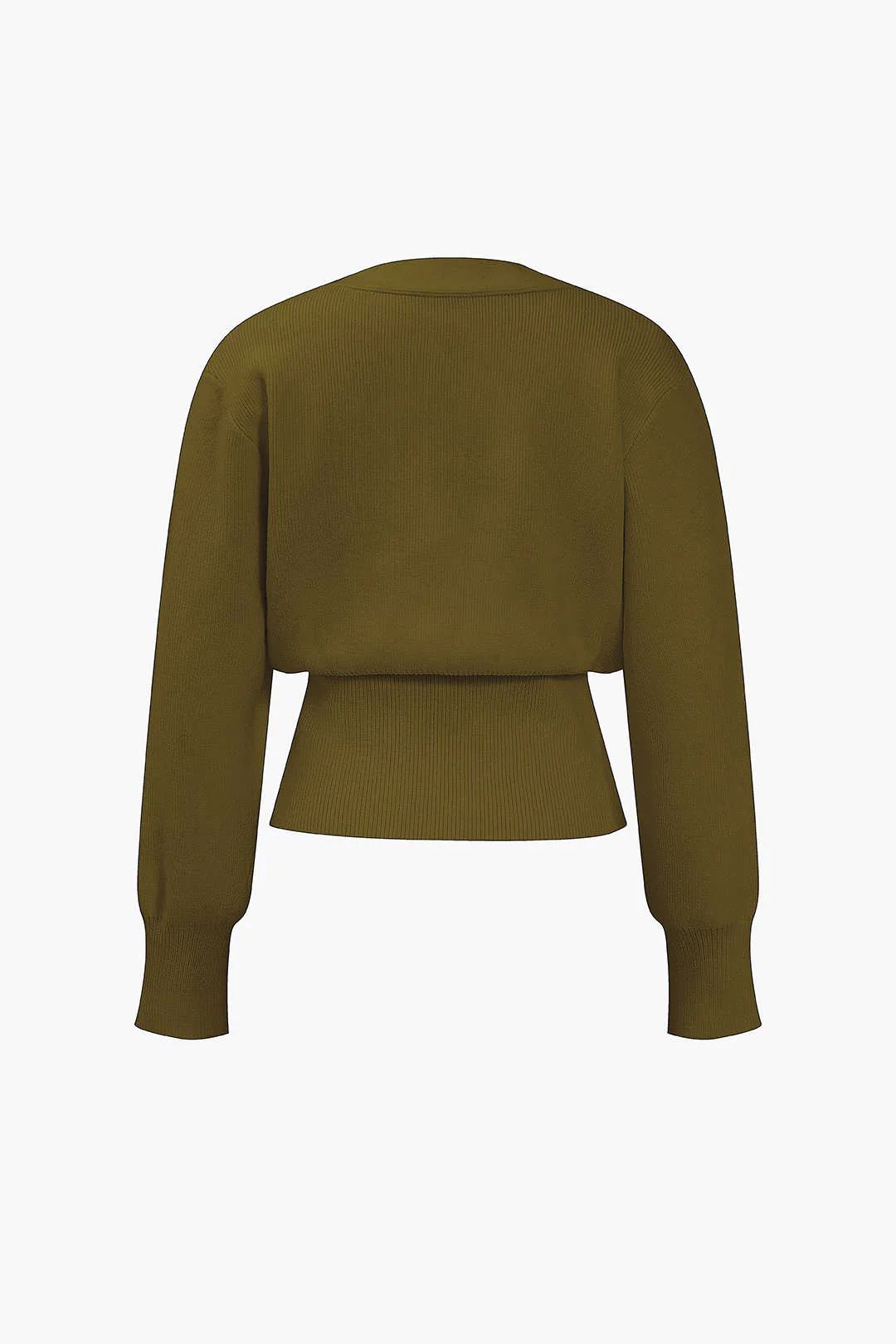 V-Neck Sweater Cardigan - Image 11