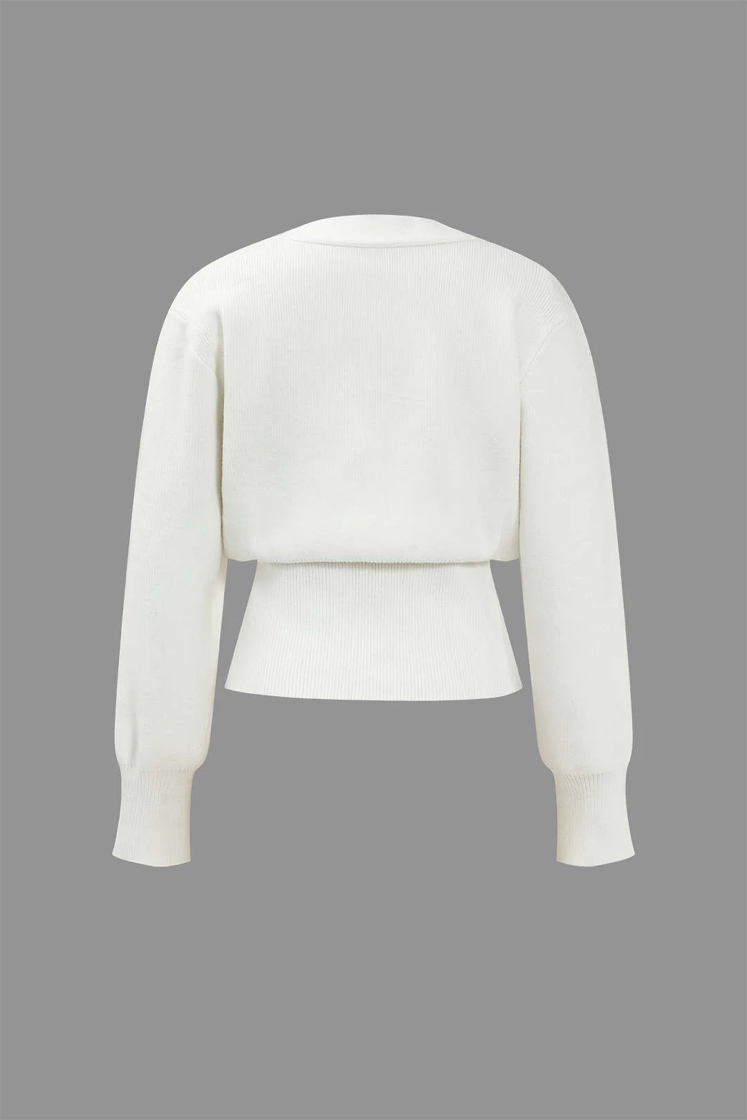 V-Neck Sweater Cardigan - Image 17