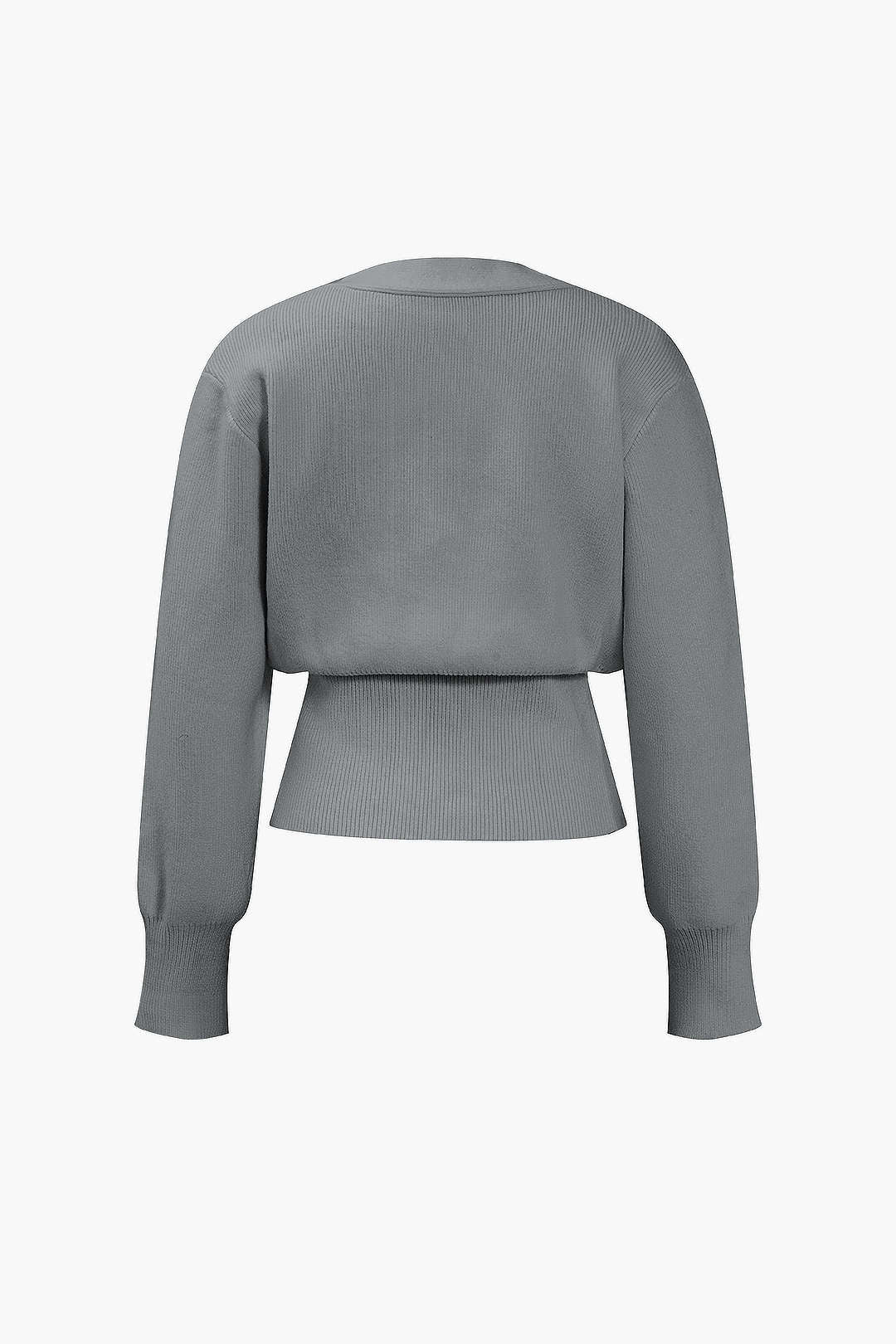V-Neck Sweater Cardigan - Image 6