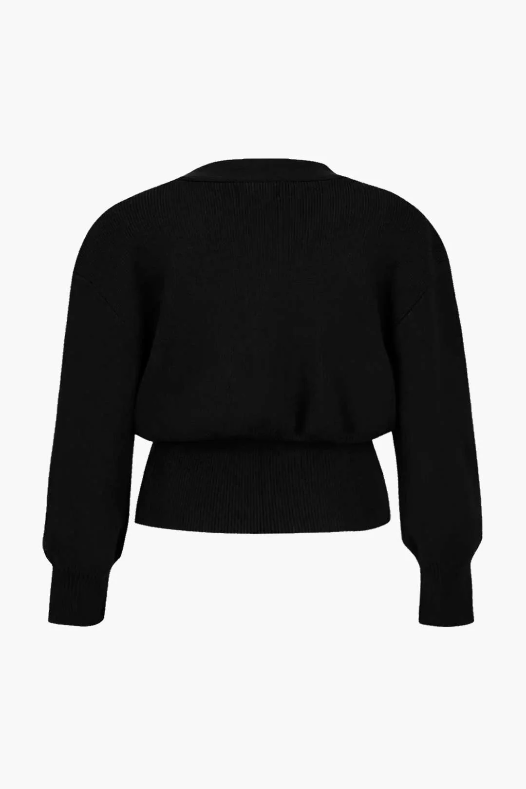 Plus Size Solid Knit V-neck Cardigan - Image 6