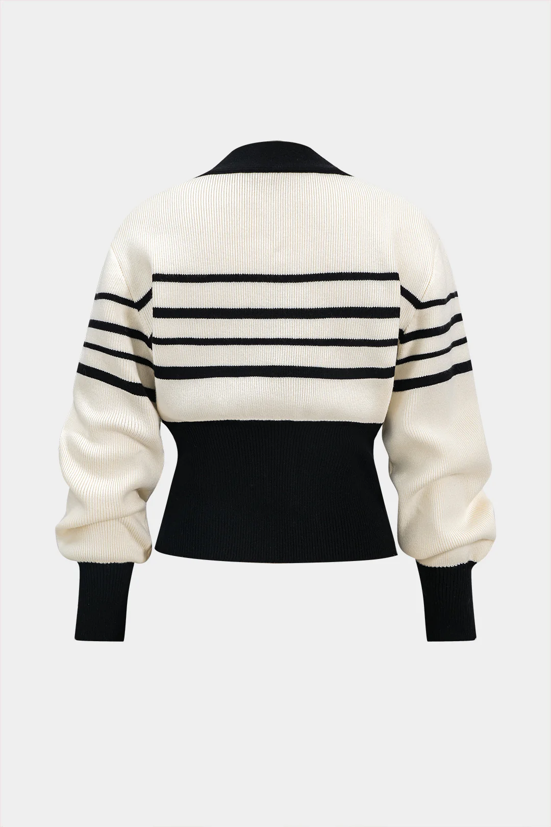 Contrast Knit Metallic Button Cardigan - Image 2