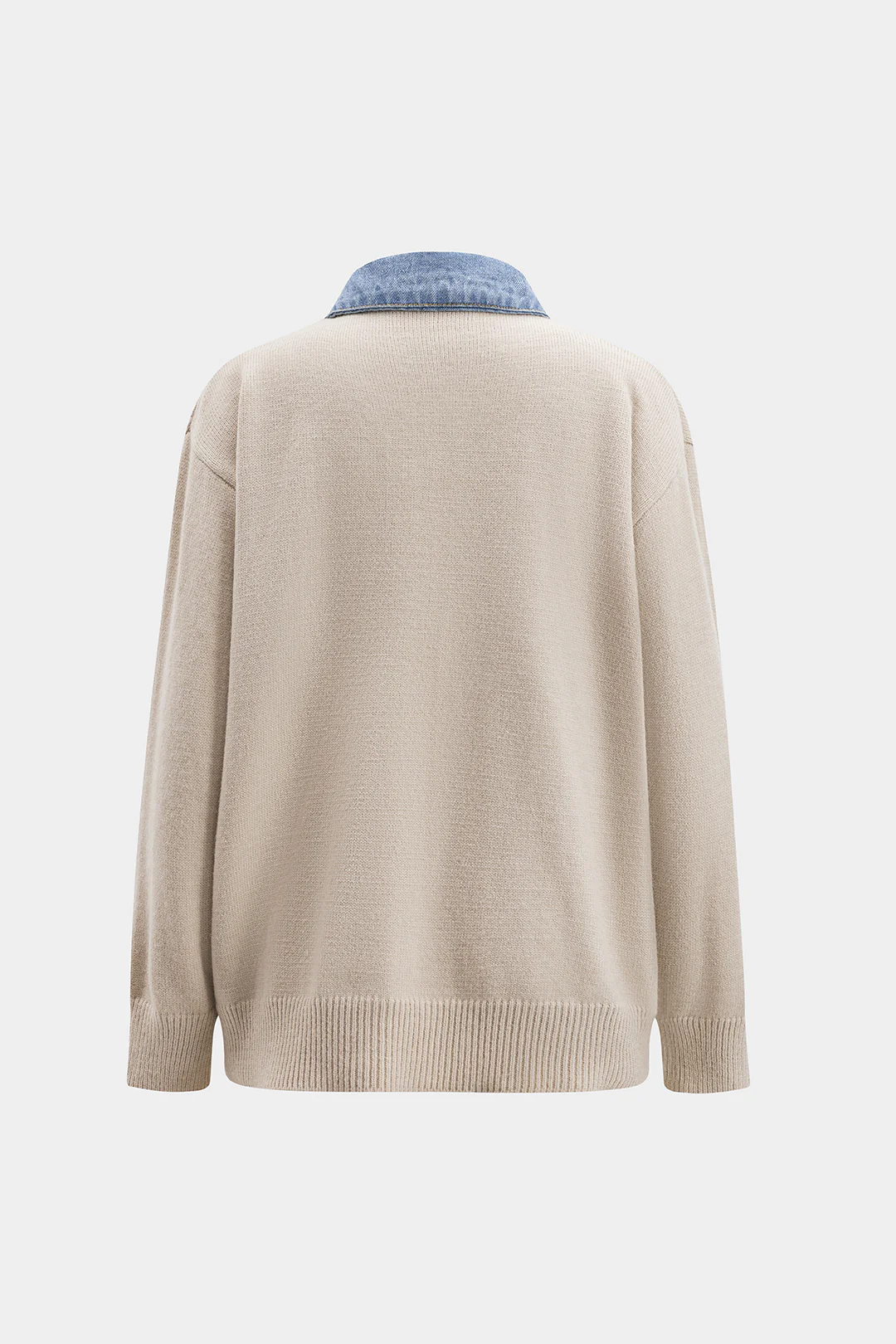 Ripped Pocket Patchwork Sweater Cardigan - Image 2