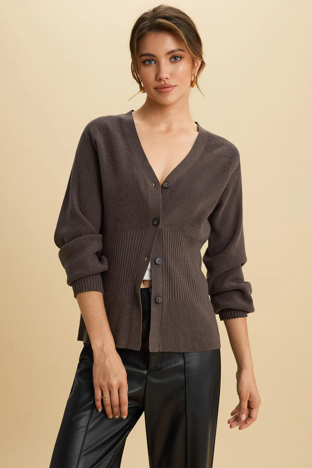 Knit Button Sweater Cardigan