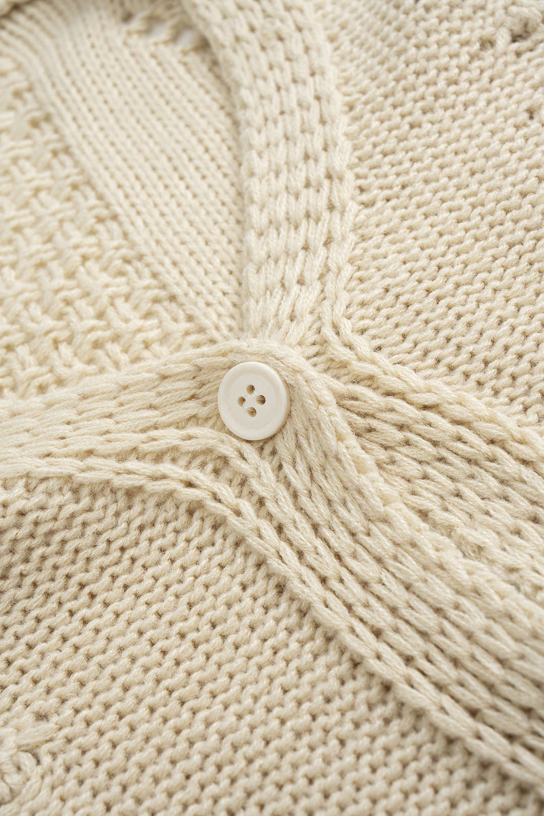 Knit Button Cut Out Cardigan - Image 3
