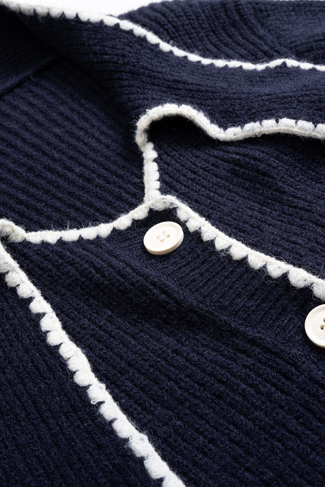 Plus Size Knit Button Knotted Cardigan - Image 3