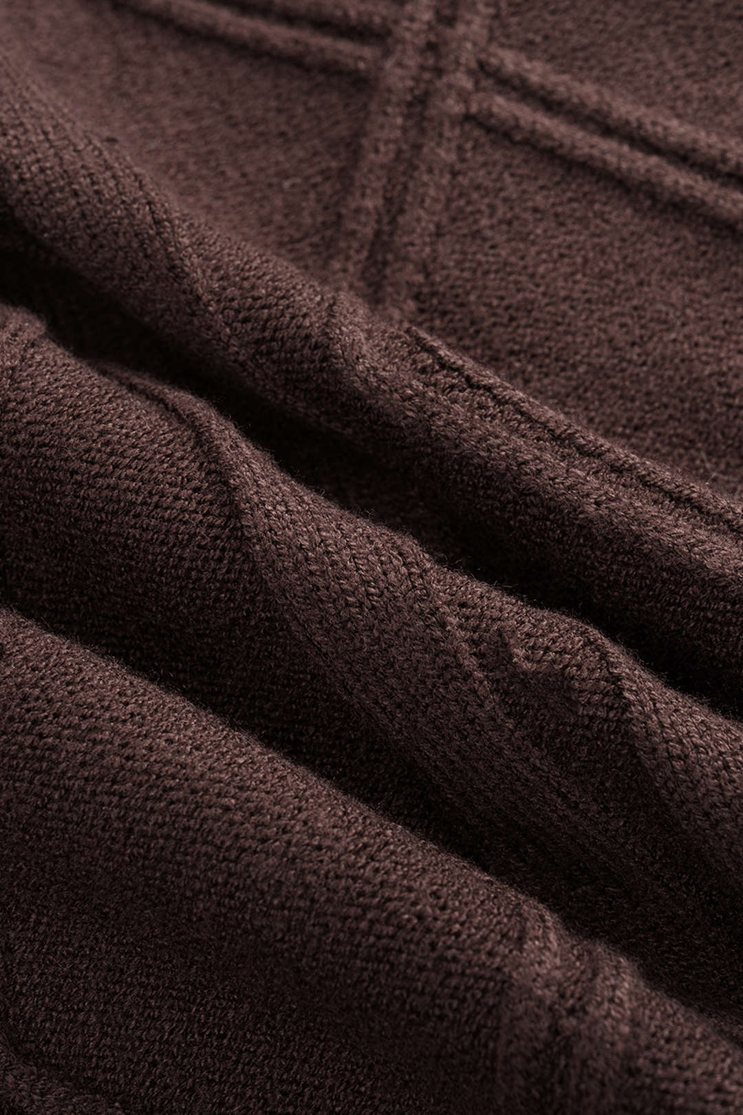 Knit Patchwork Fringe Zipper Cardigan - Image 4