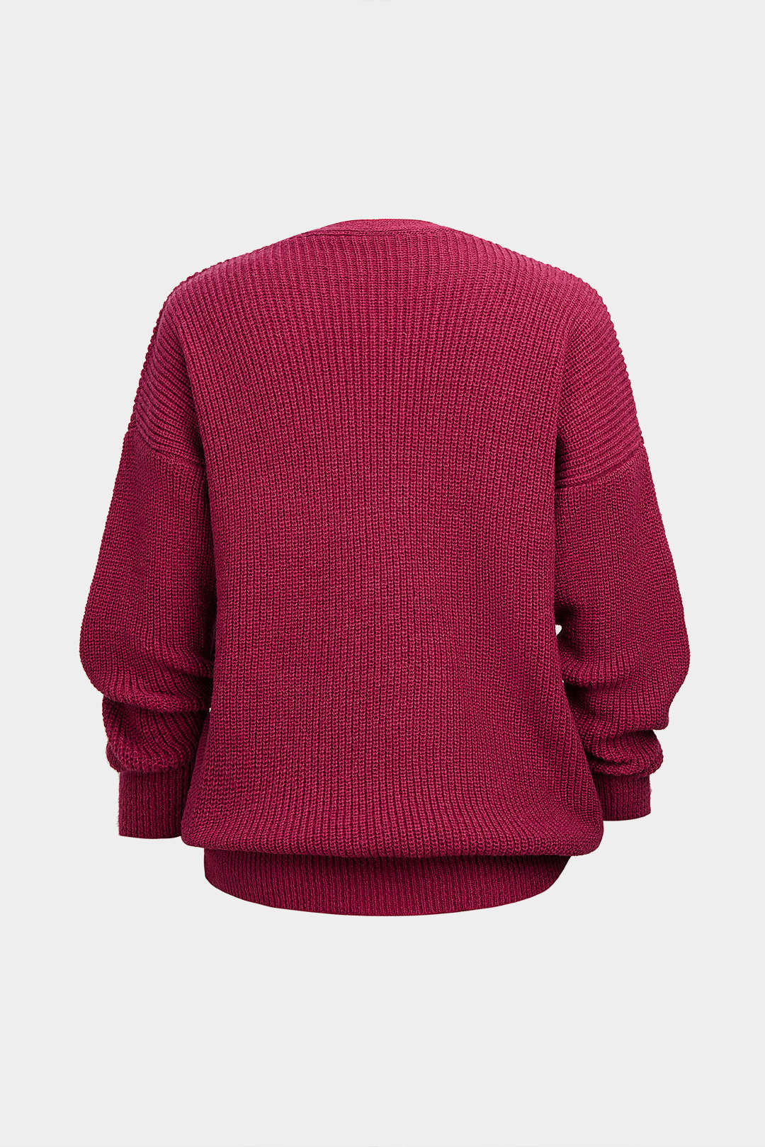 Knit V-Neck Cardigan - Image 2