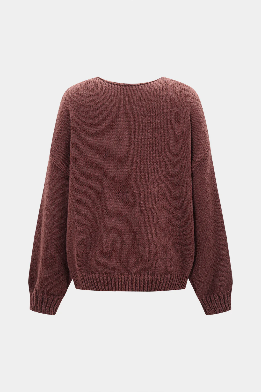 Knit Round Neck Tie-Up Cardigan - Image 6