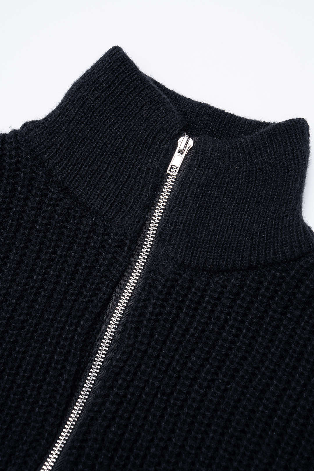 Knit Zipper Cardigan - Image 3