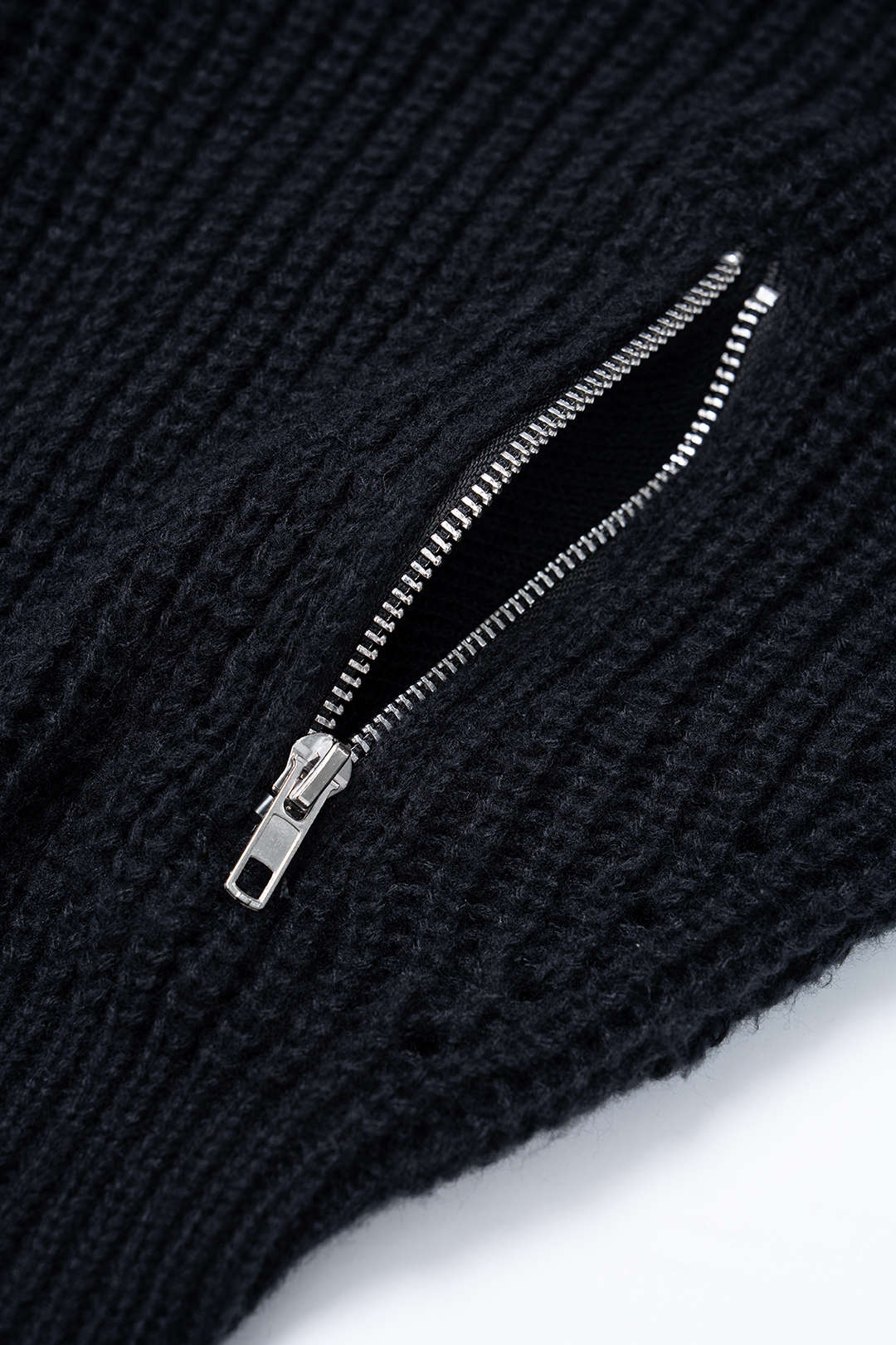 Knit Zipper Cardigan - Image 4
