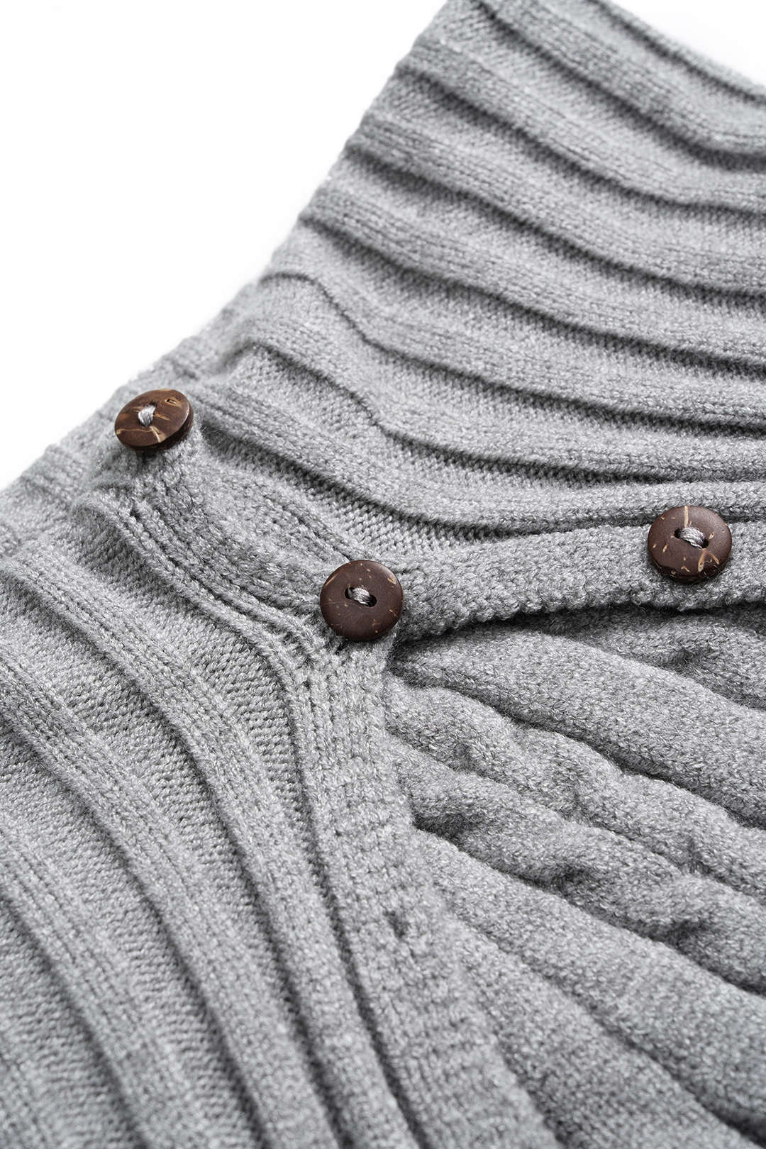 Knit Twisted Pattern Button Shorts - Image 3