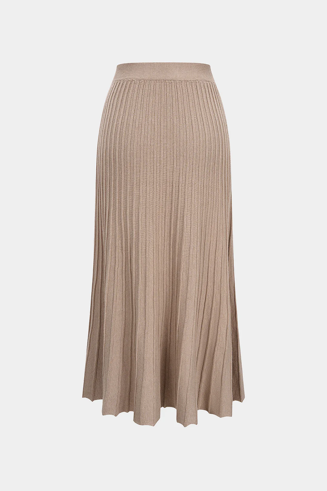 Knit Pleated High Waist Skirt - Image 2