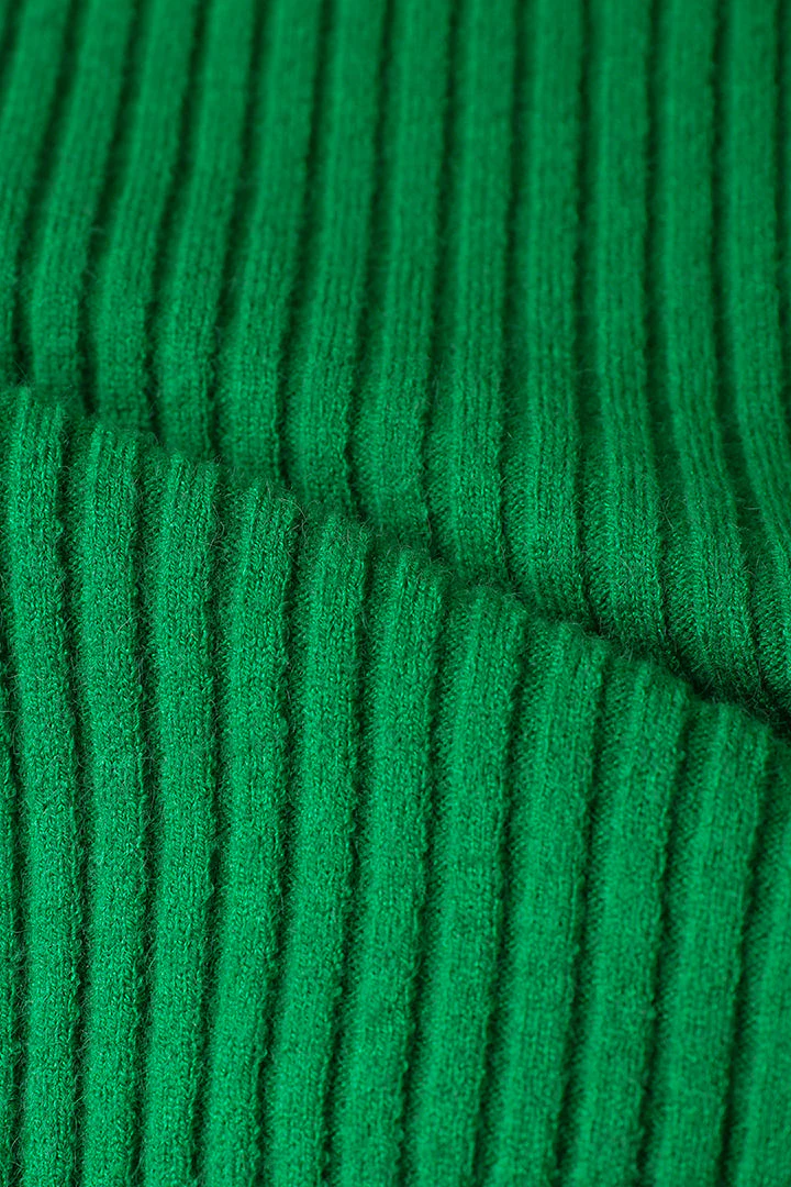High Neck Wrap Knitted Long Sleeve Top - Image 3