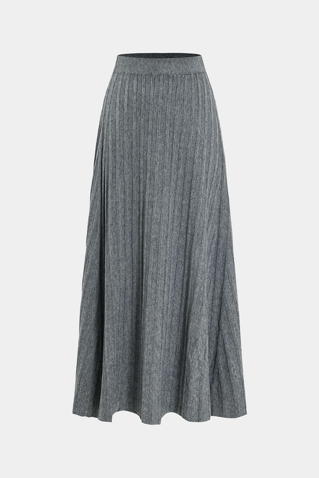 Solid High Waist Sweater Skirt - Image 3