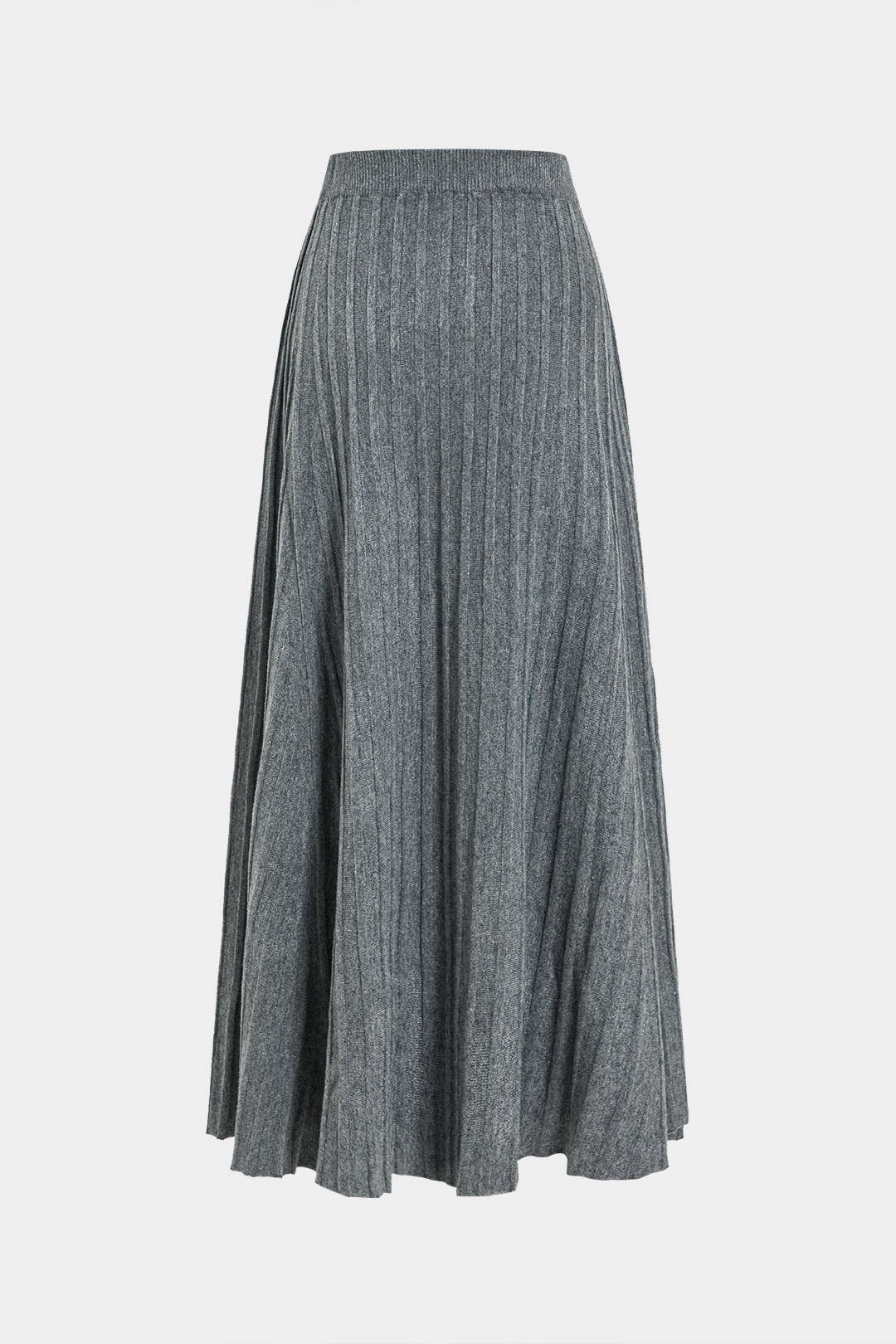 Solid High Waist Sweater Skirt - Image 4