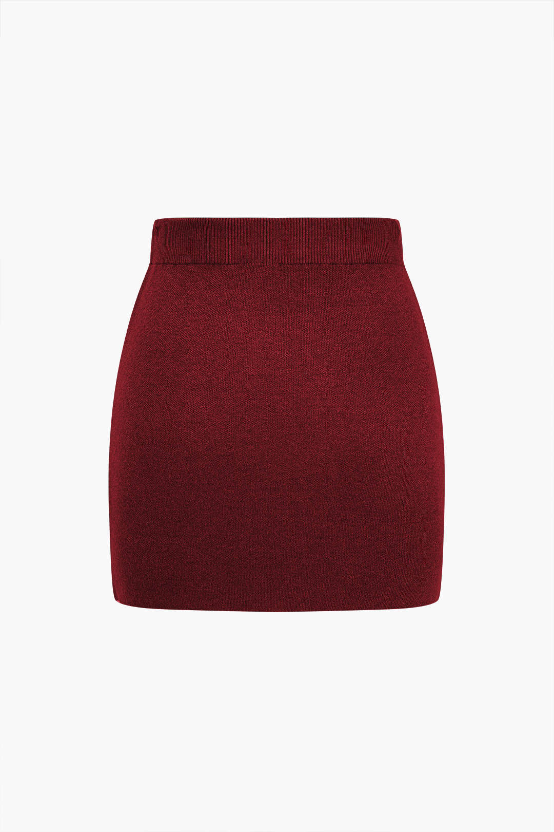 Basic Solid Knit Mini Skirt - Image 5