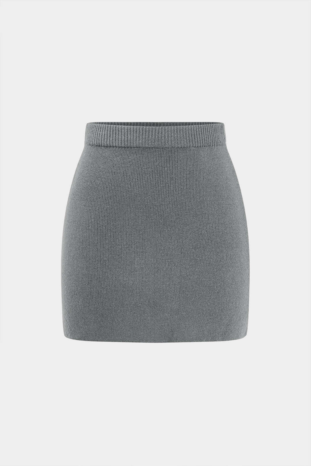 Knit Solid Mini Skirt - Image 13
