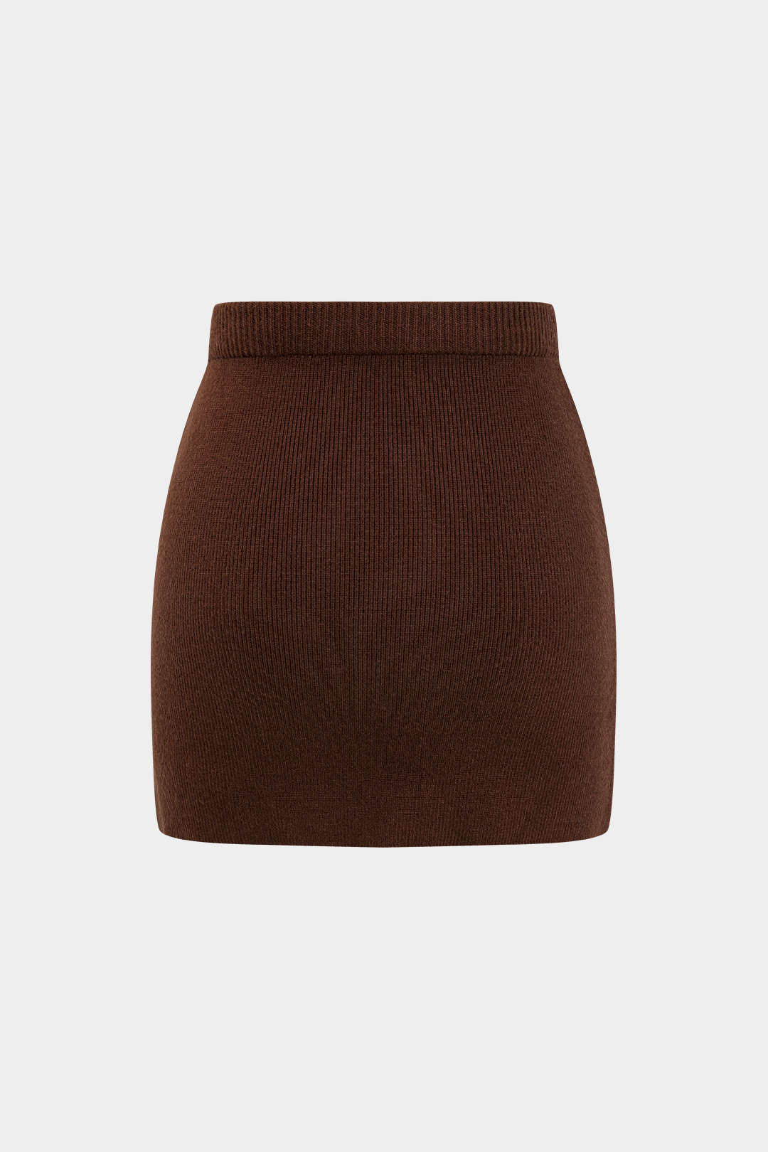 Knit Solid Mini Skirt - Image 2