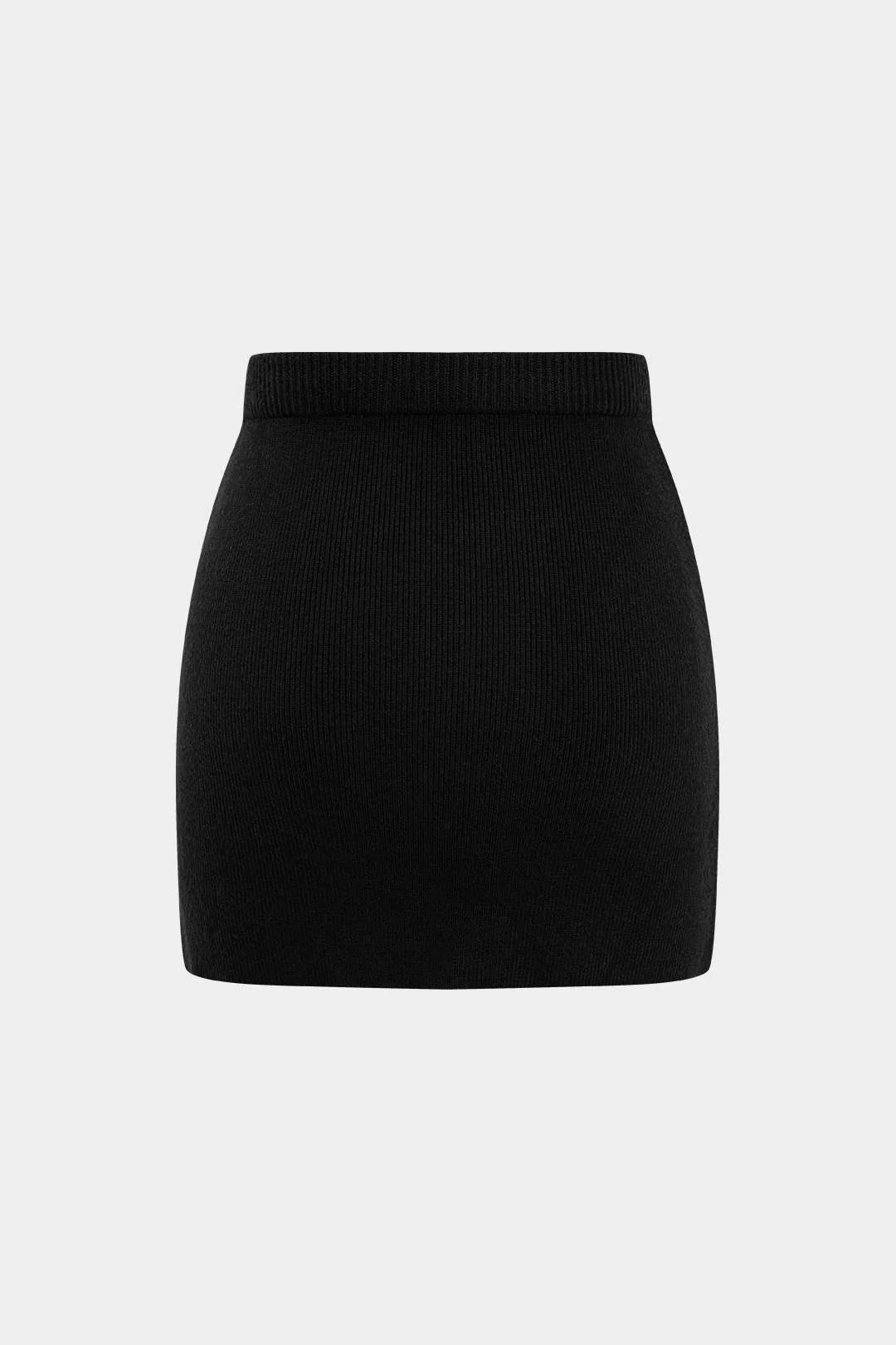 Knit Solid Mini Skirt - Image 8