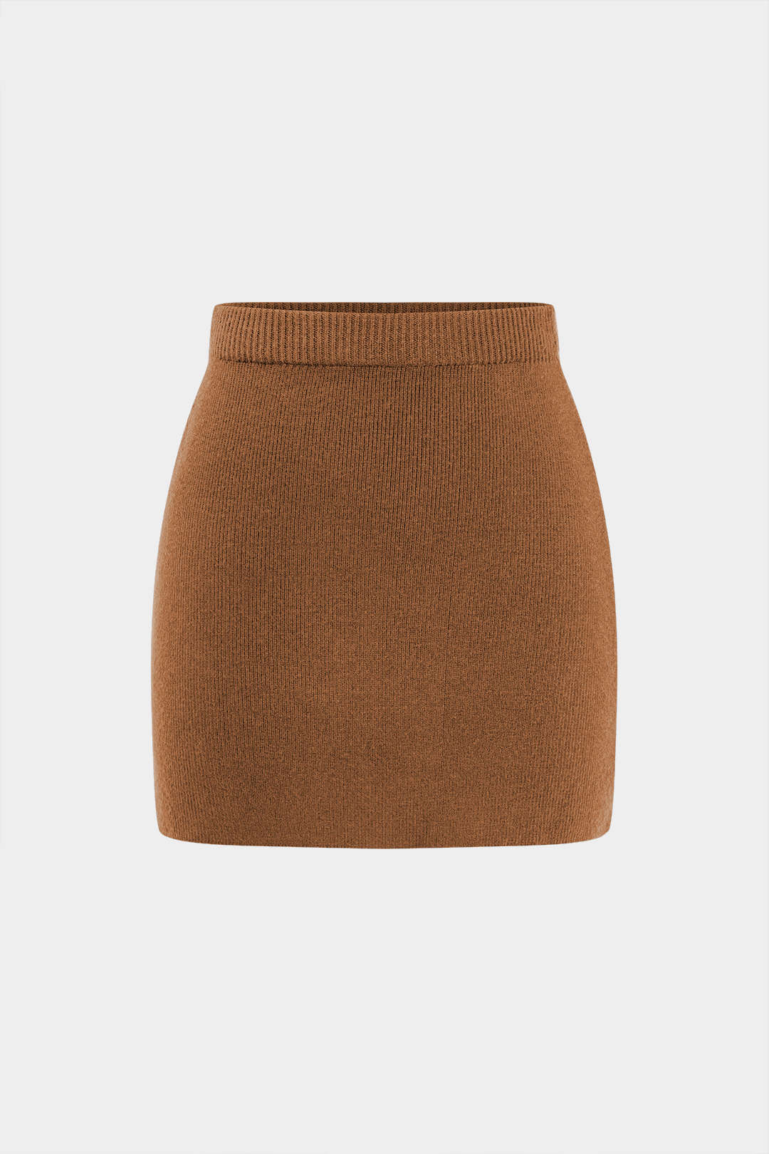 Knit Solid Mini Skirt - Image 9