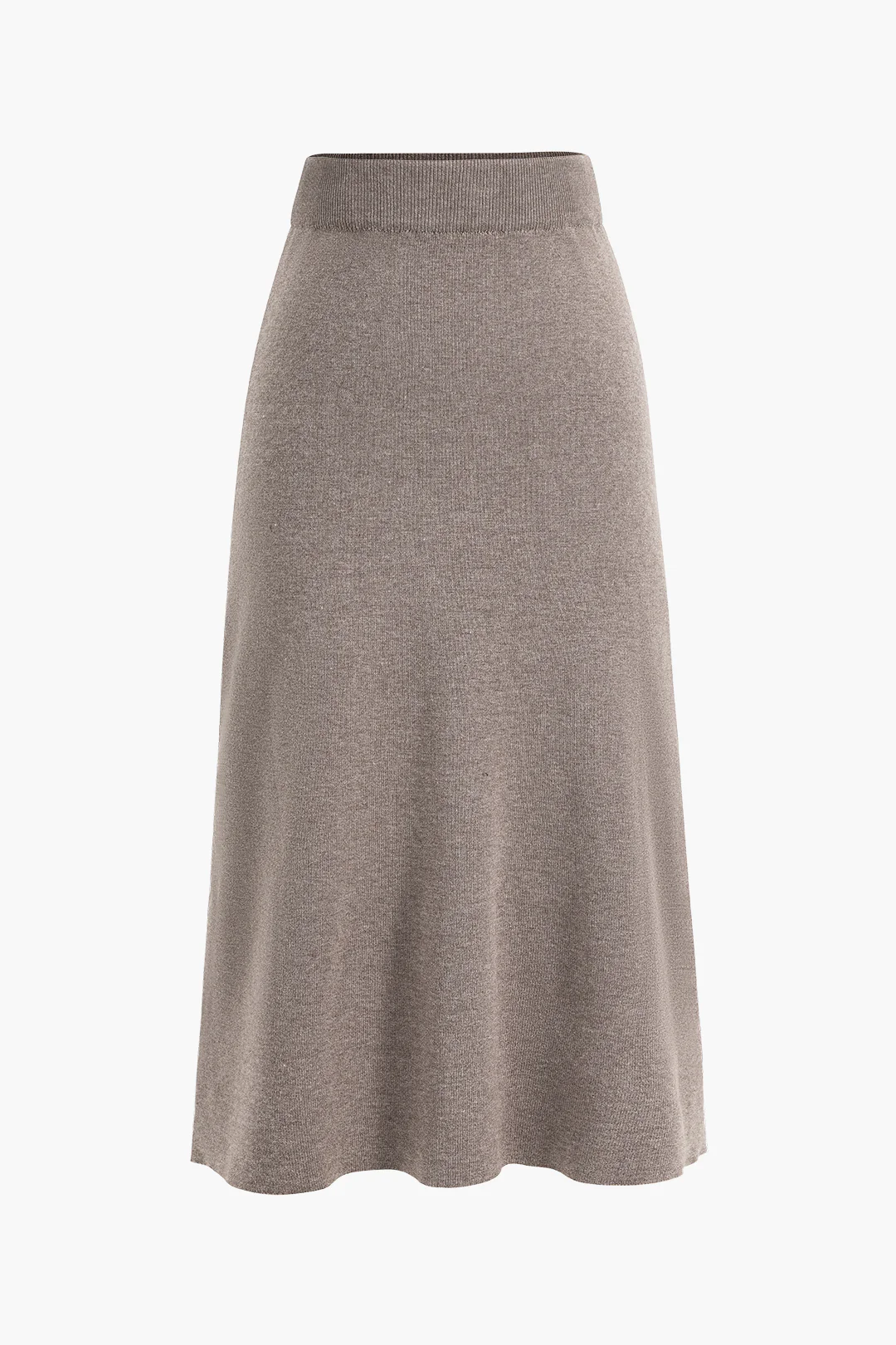 Solid Sweater Midi Skirt - Image 2