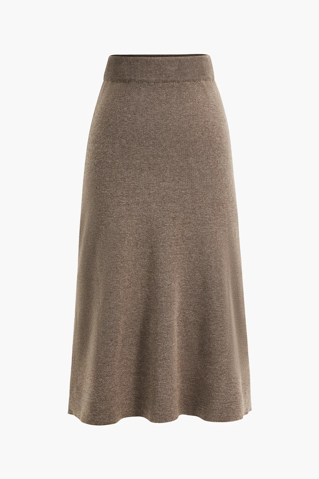 Solid Sweater Midi Skirt - Image 8