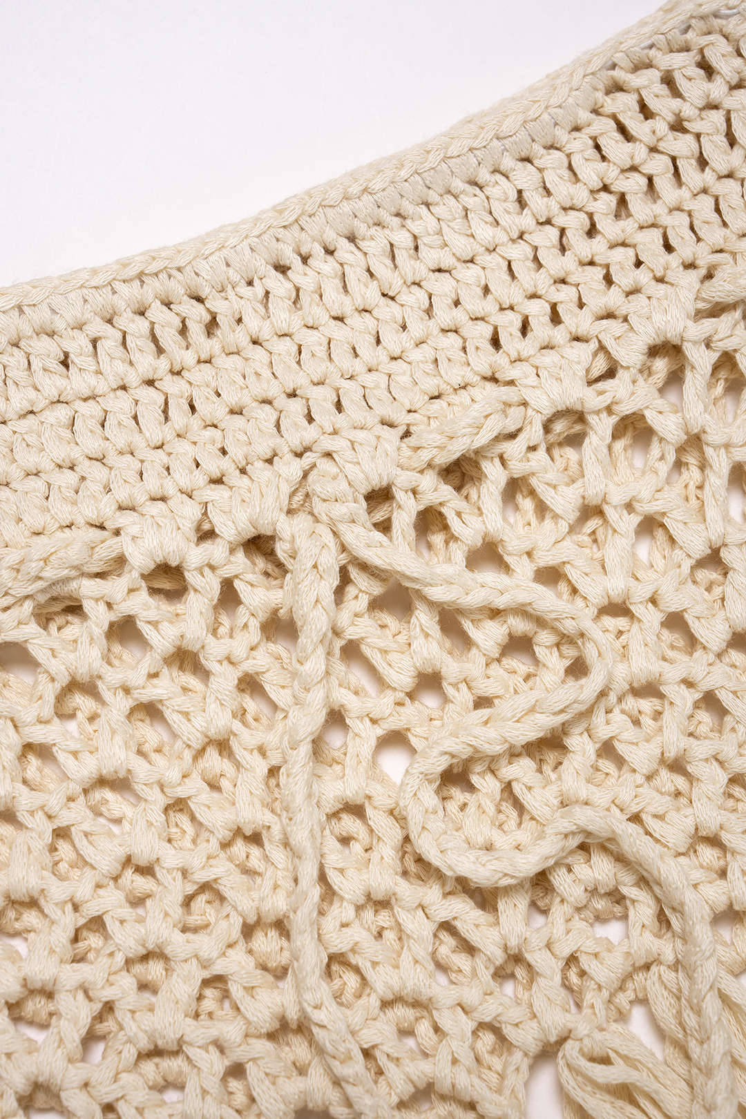 Knit Solid Tie Front Hollow Out Skirt - Image 3