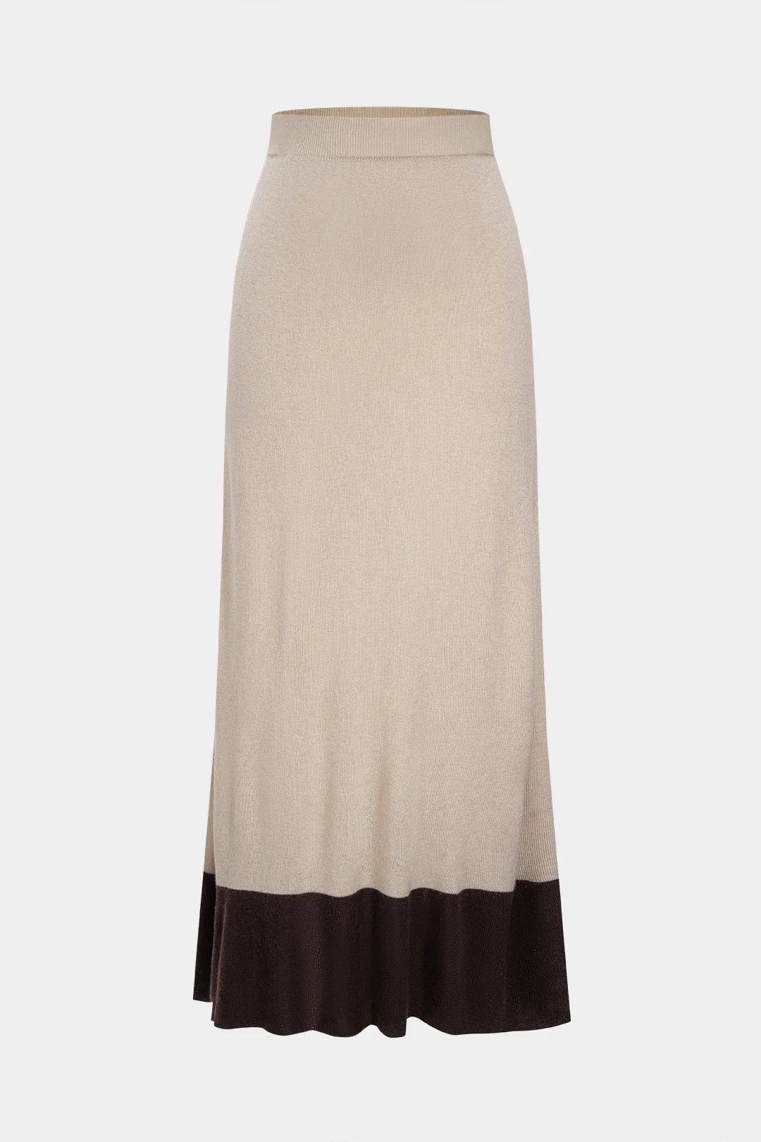 Knit Contrast Ruched Skirt - Image 5
